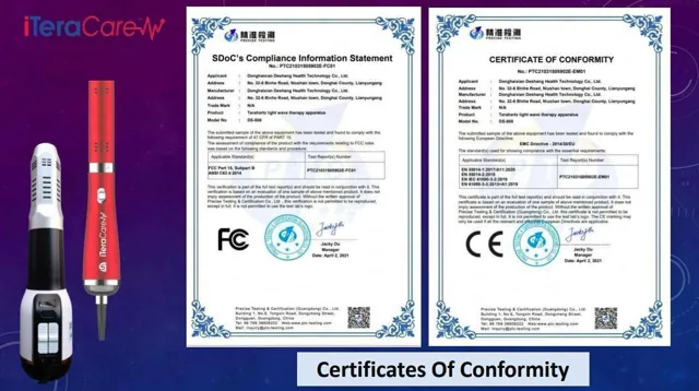 ใบรับรองความสอดคล้อง FCC / CE (Certificates of Conformity)